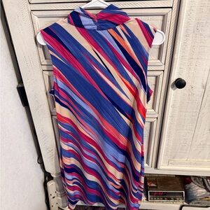 Glamour Vibrant Striped Midi Dress